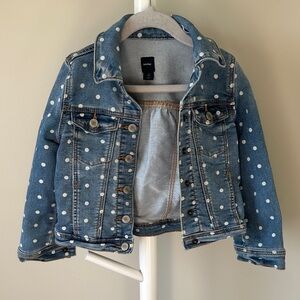 Gap Polka Dot Denim Jean Jacket Size 4